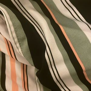 New Directions Striped Wide Leg Pants - Green, Pink, White, Black.  Peach color